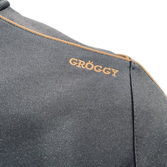 Groggy Charcoal Track Jacket Orange Stitch Full Zip Athletic Streetwear Small - Picture 4 of 10
